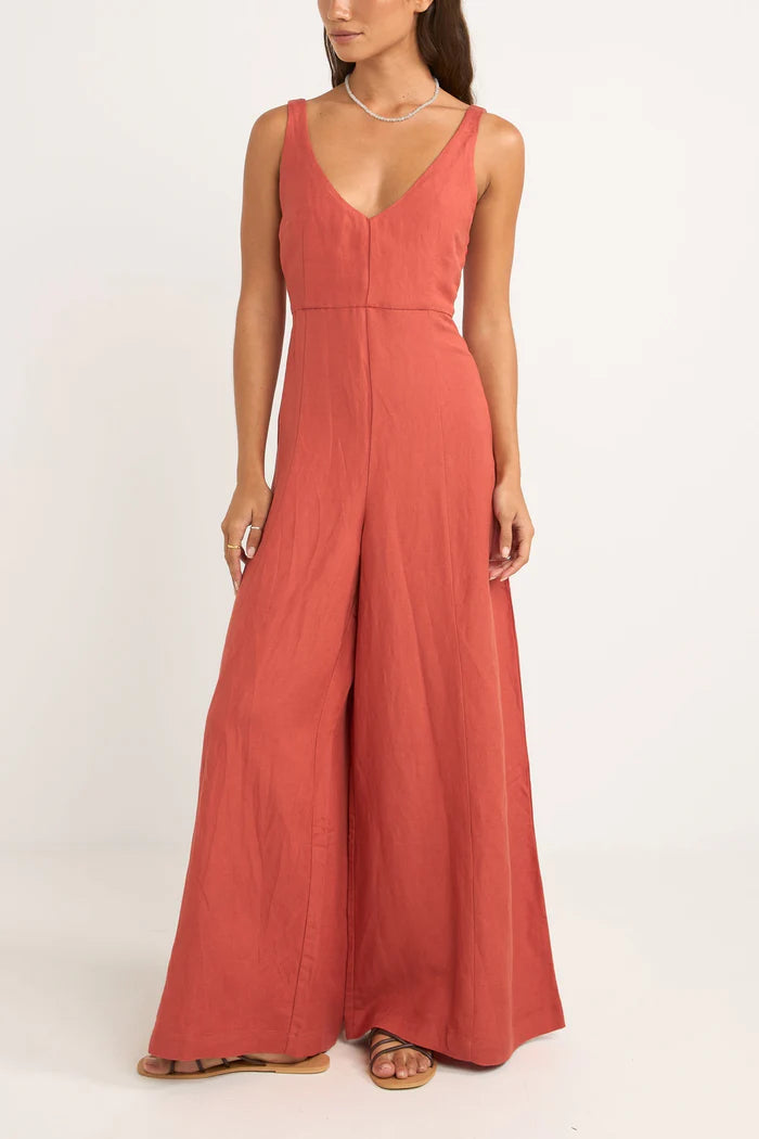 Rhythm Kiki Wide Leg Jumpsuit - NECTAR - Sun Diego Boardshop