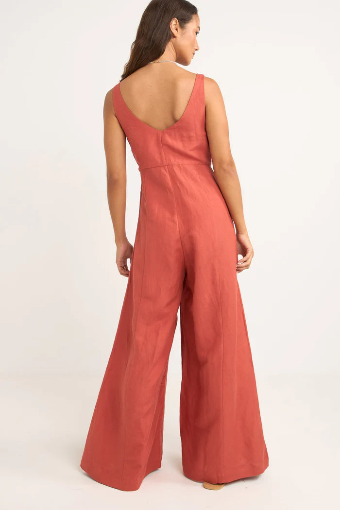 Rhythm Kiki Wide Leg Jumpsuit - NECTAR - Sun Diego Boardshop