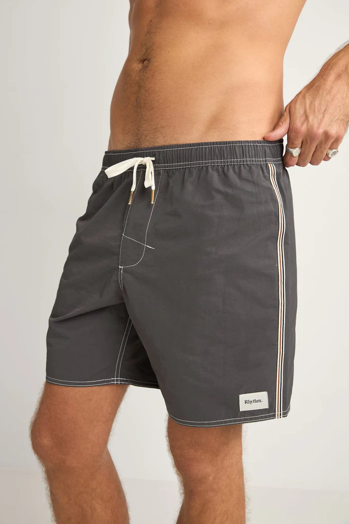 Rhythm Patch Beach Short - BLACK - Sun Diego Boardshop