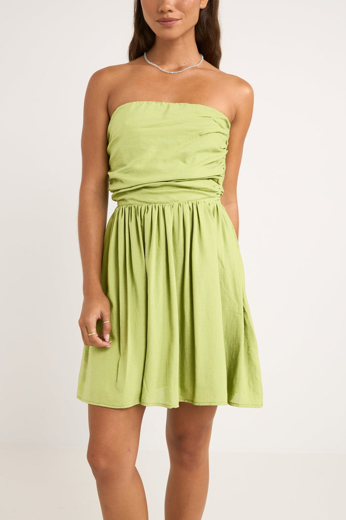 Rhythm Mila Mini Dress - MATCHA - Sun Diego Boardshop