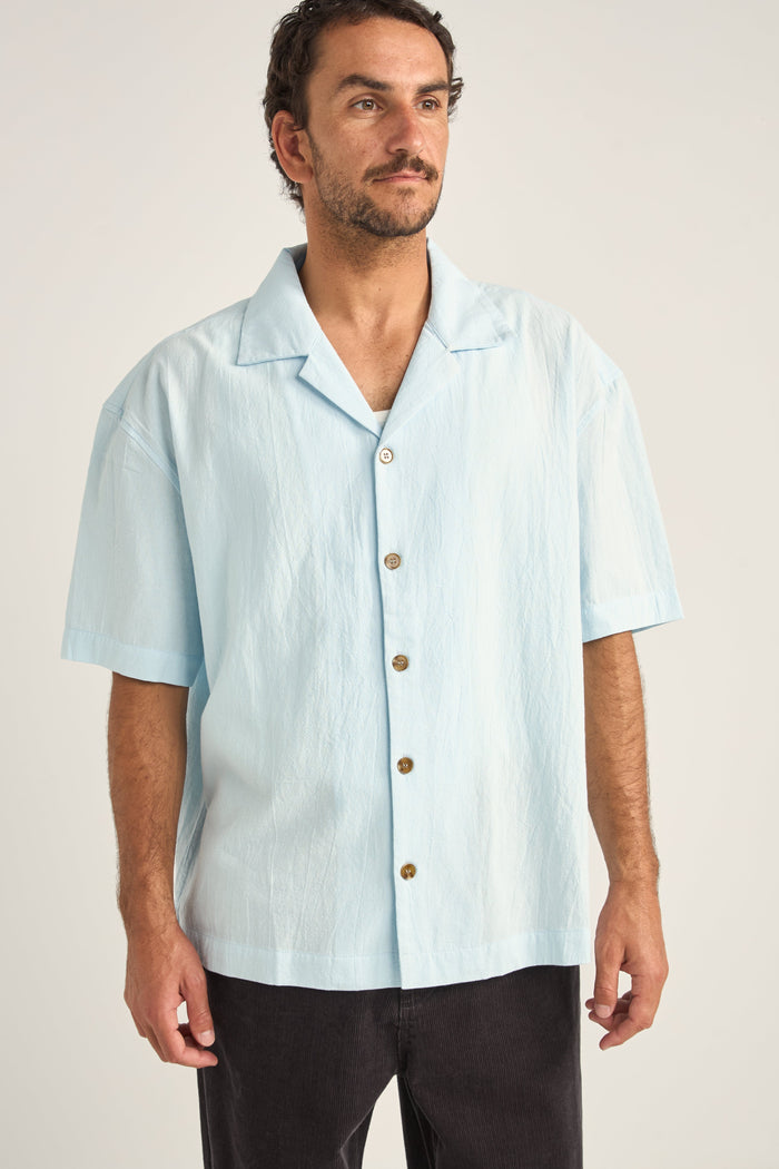 Rhythm Relaxed Texture SS Shirt - Blue - Sun Diego Boardshop