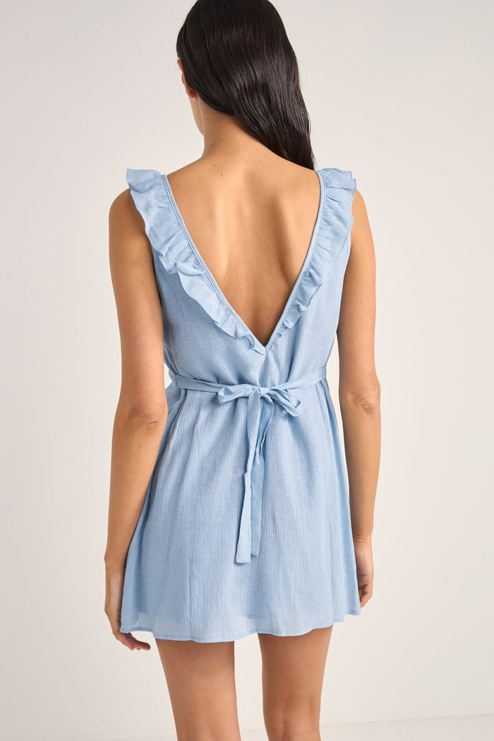 Rhythm Elsie Ruffle Mini Dress - CornFlower - Sun Diego Boardshop