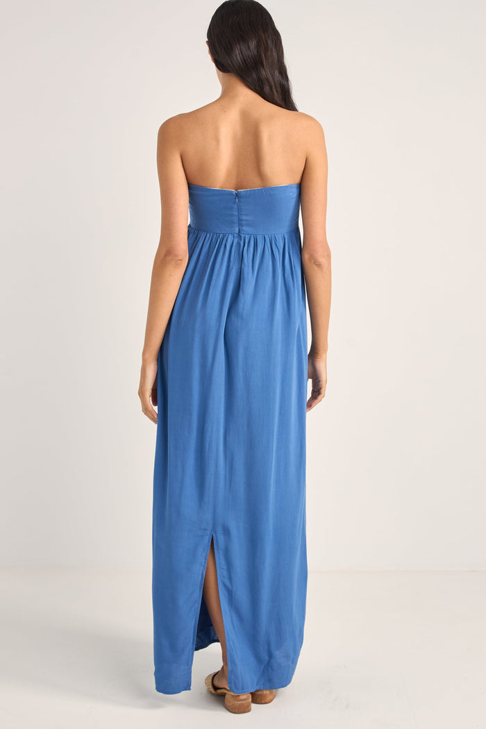 Rhythm Lani Strapless Maxi Dress - Blue - Sun Diego Boardshop