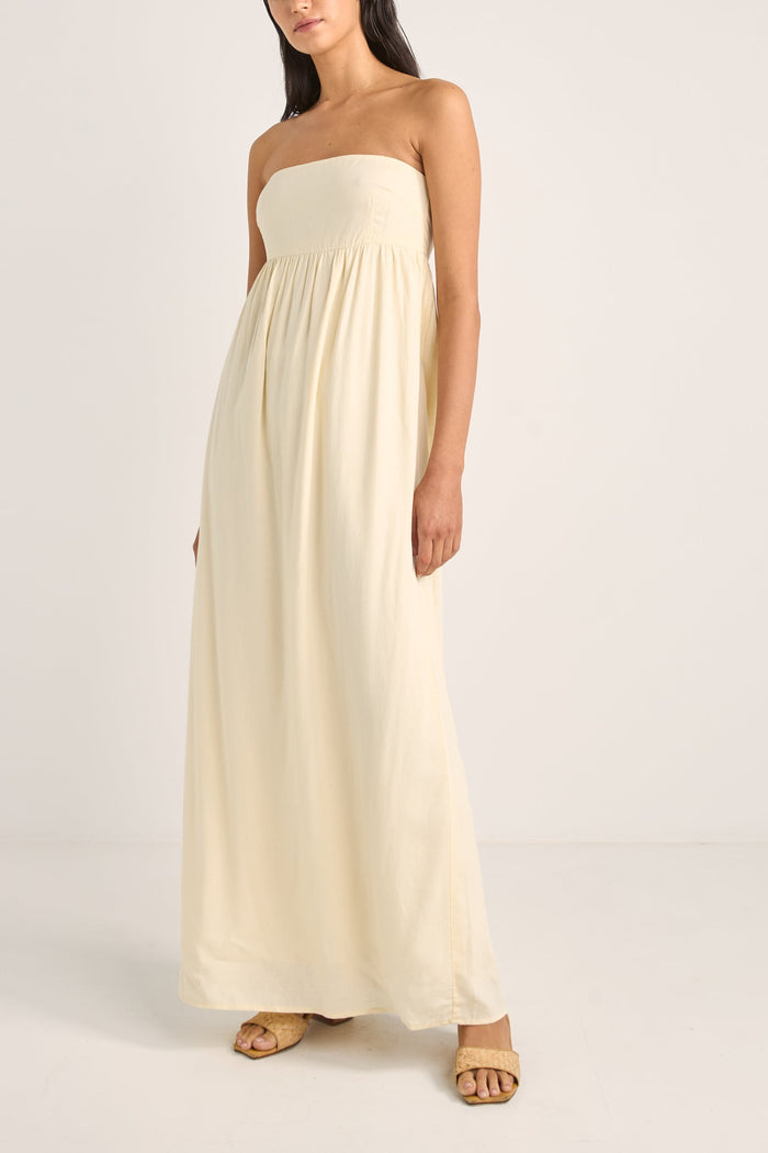 Rhythm Lani Strapless Maxi Dress - Cream - Sun Diego Boardshop