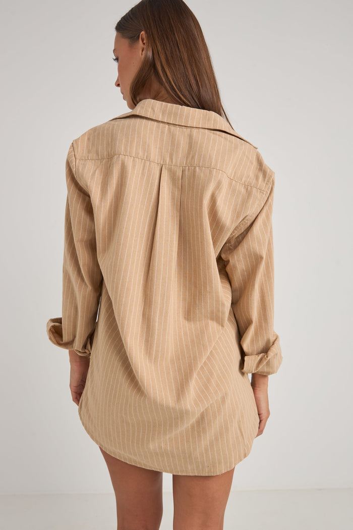 Rhythm Byron Striped Shirt - NATURAL - Sun Diego Boardshop