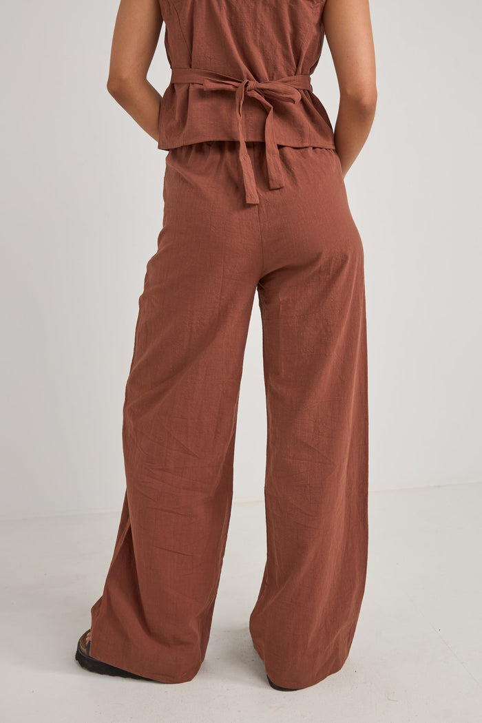 Rhythm Stevie Wide Leg Pant - COFFEE - Sun Diego Boardshop