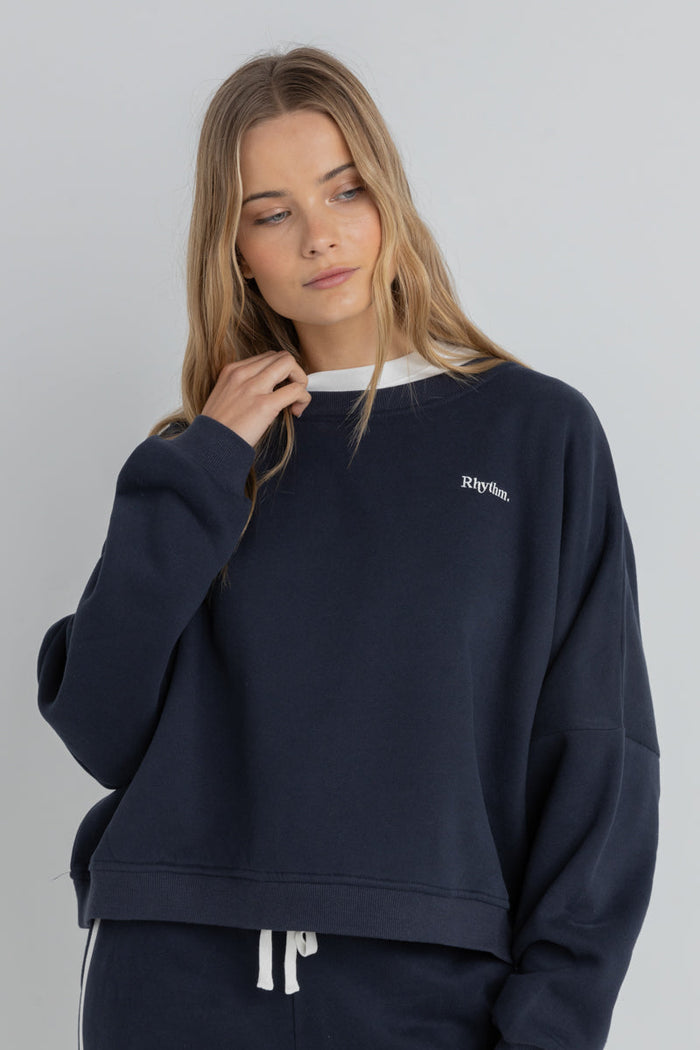 Rhythm Mono Sweatshirt - NAVY - Sun Diego Boardshop