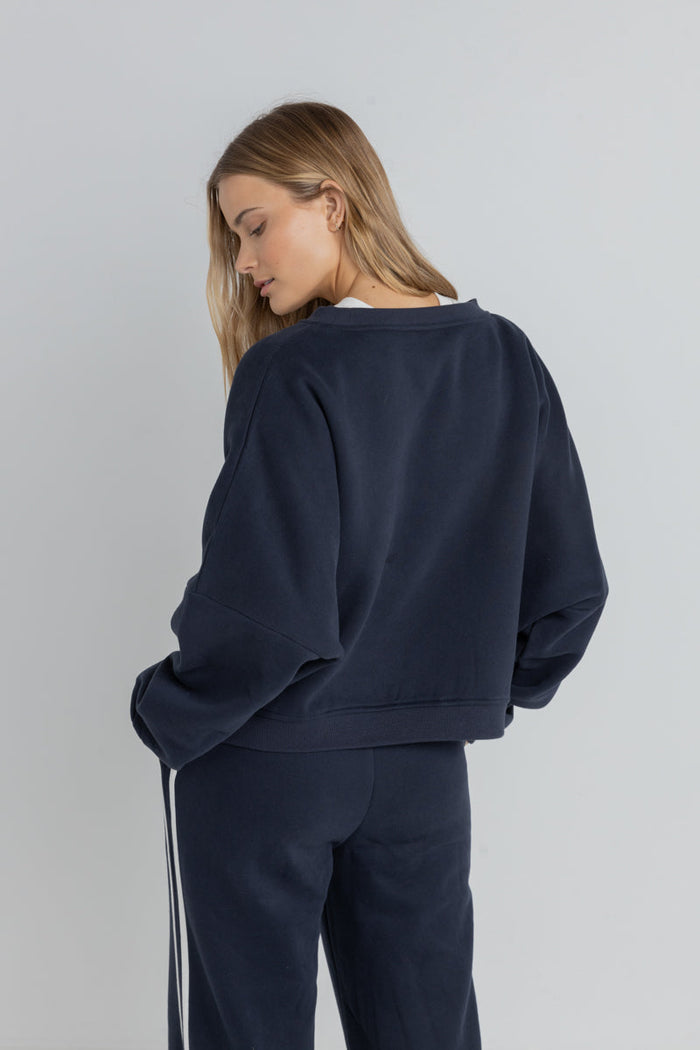 Rhythm Mono Sweatshirt - NAVY - Sun Diego Boardshop