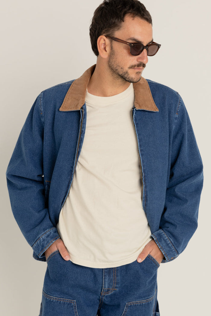 Rhythm Washed Denim James Jacket - BLUE WASH - Sun Diego Boardshop