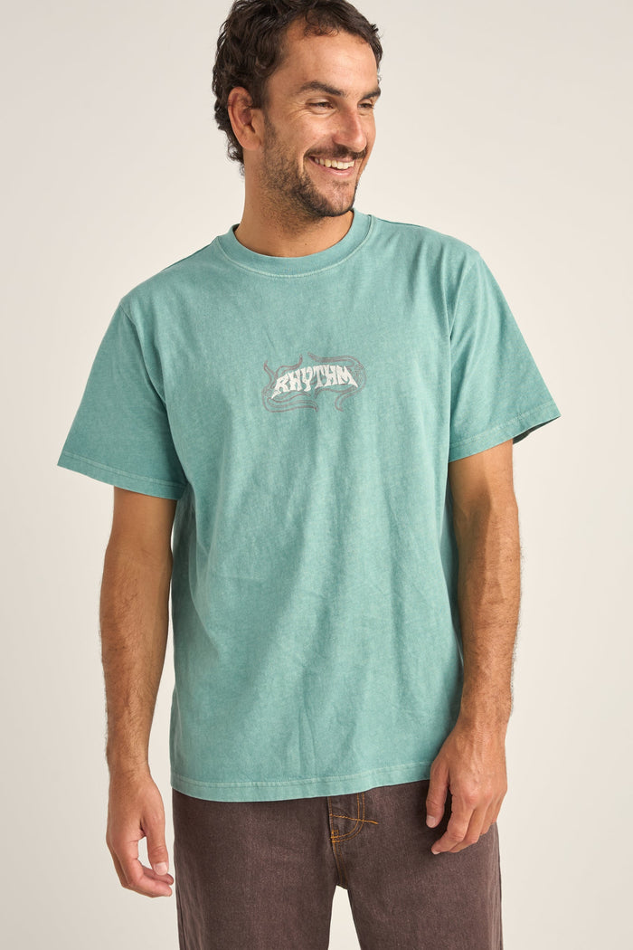 Rhythm Dos Soles Vintage Ss T-Shirt - GREEN - Sun Diego Boardshop
