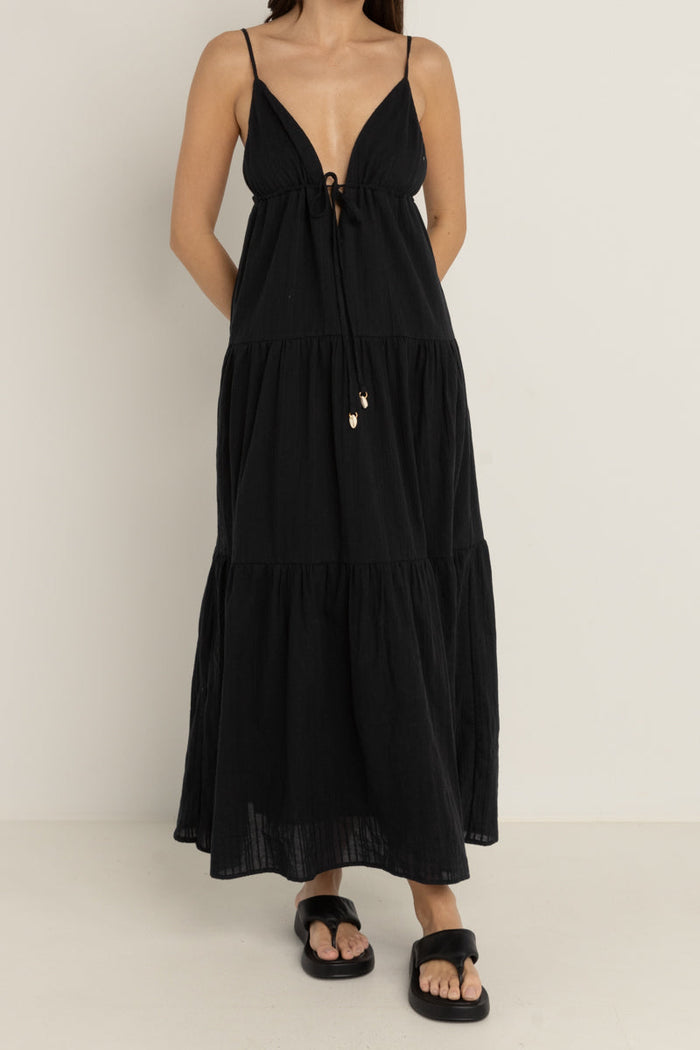 Rhythm Jaci Maxi Dress - BLACK - Sun Diego Boardshop