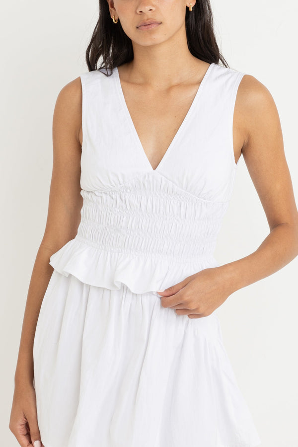 Rhythm Carlo Smocked Top - Cream - Sun Diego Boardshop