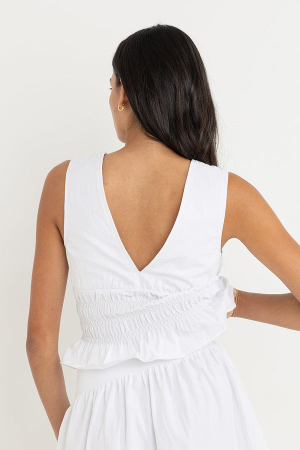 Rhythm Carlo Smocked Top - Cream - Sun Diego Boardshop