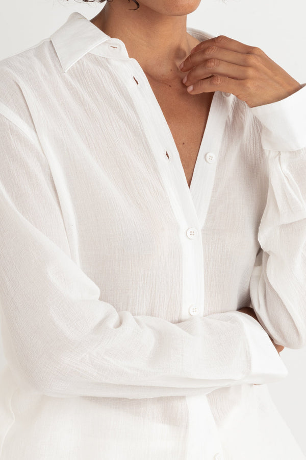 Rhythm Juna Oversized Shirt - Off White - Sun Diego Boardshop