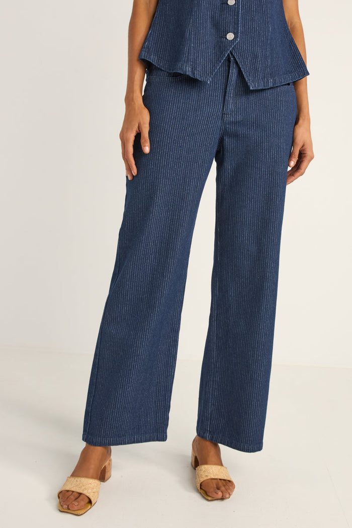 Rhythm Pinstripe Mid-Rise Pant - INDIGO - Sun Diego Boardshop