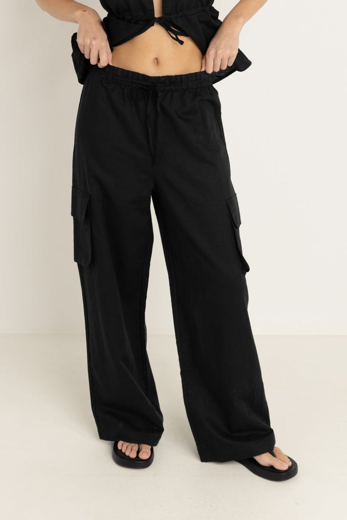 Rhythm Cove Cargo Pant - BLACK - Sun Diego Boardshop