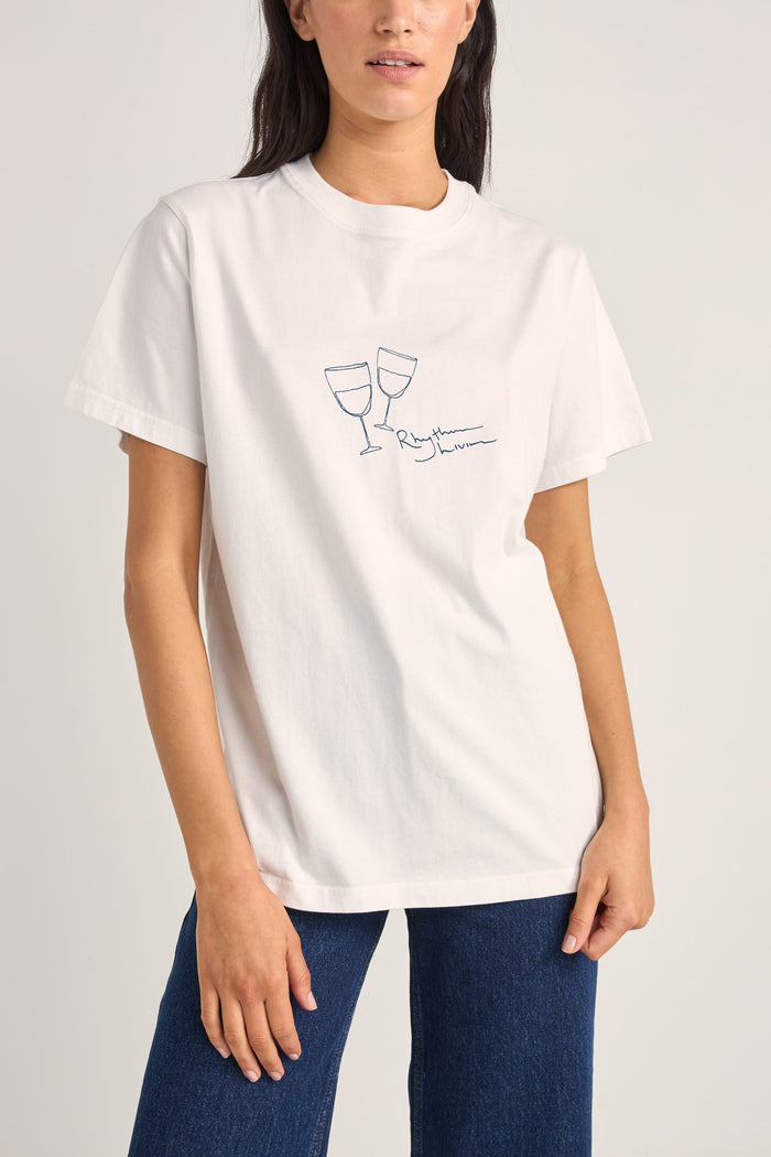 Rhythm Vino Boyfriend Tee - WHITE - Sun Diego Boardshop