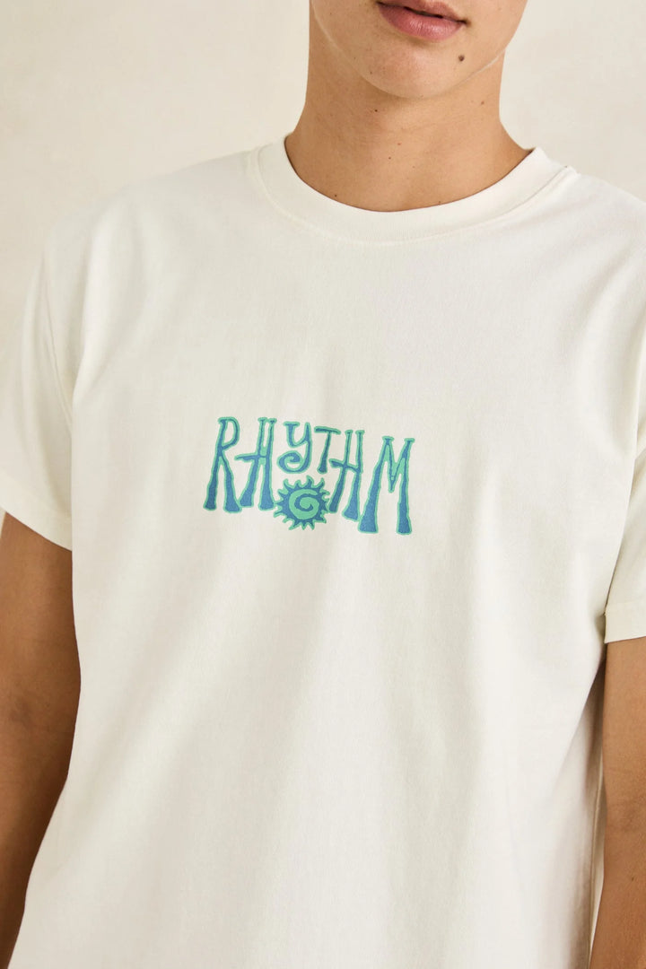 Rhythm Men's Fresh Stamp Band Short Sleeve T-Shirt - Vintage White - Sun Diego Boardshop