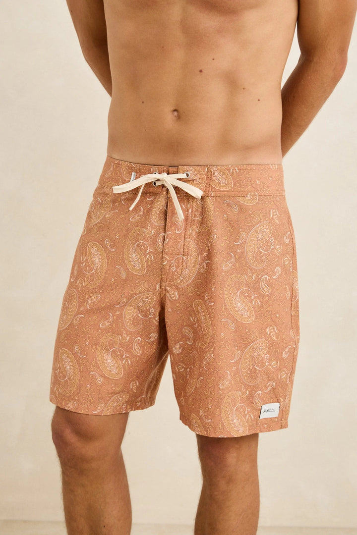 Rhythm Men's Tally Paisley Trunk - Tobacco - Sun Diego Boardshop