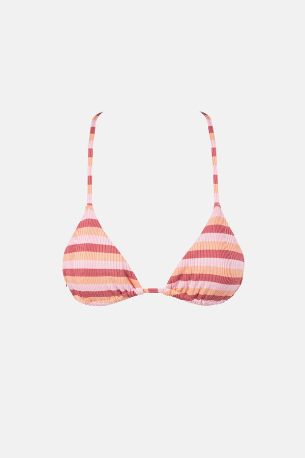 Rhythm Ibiza Strpe Rib Slide Tri Top - Pink - Sun Diego Boardshop