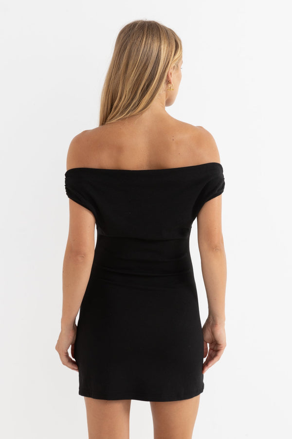 Rhythm Juno Mini Dress - Black - Sun Diego Boardshop