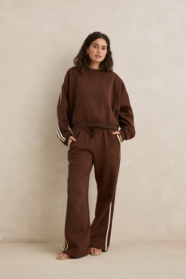 Rhythm Contrast Trackpant - Brown - Sun Diego Boardshop