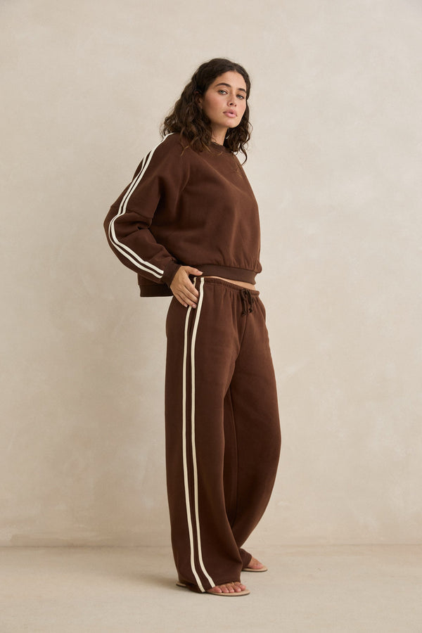 Rhythm Contrast Trackpant - Brown - Sun Diego Boardshop