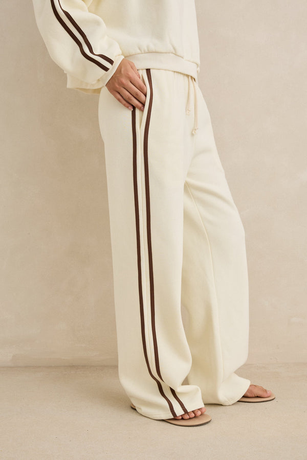 Rhythm Contrast Trackpant - Cream - Sun Diego Boardshop
