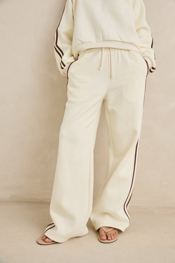 Rhythm Contrast Trackpant - Cream - Sun Diego Boardshop