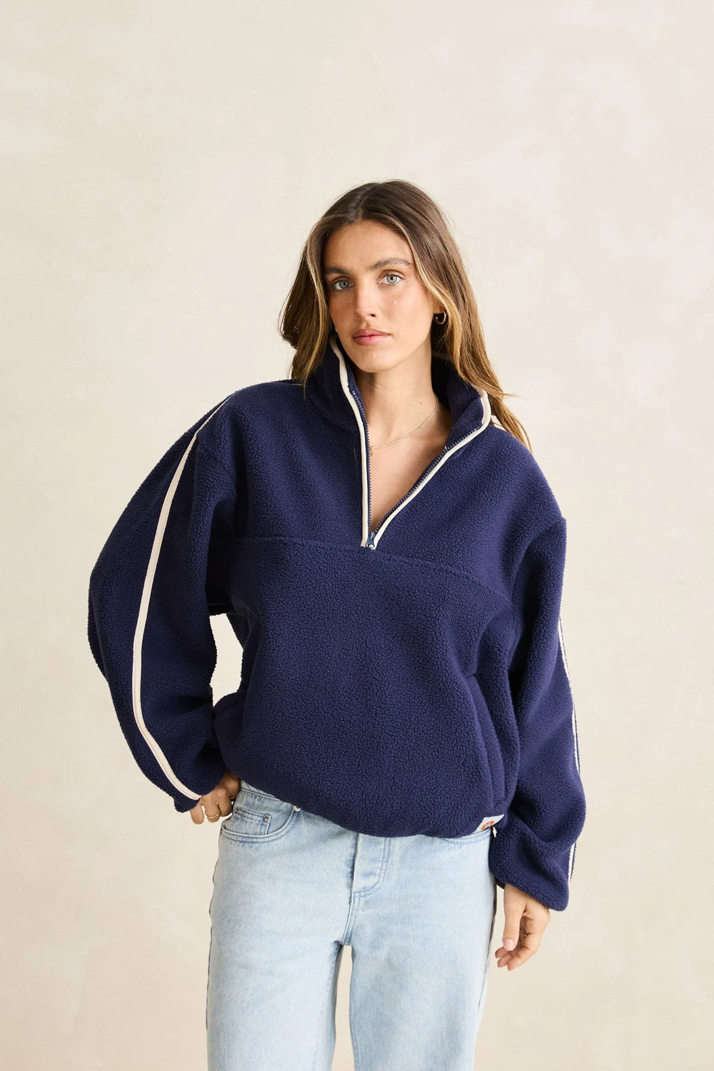 Rhythm Camp Half Zip Sherpa Pullover - Ocean - Sun Diego Boardshop