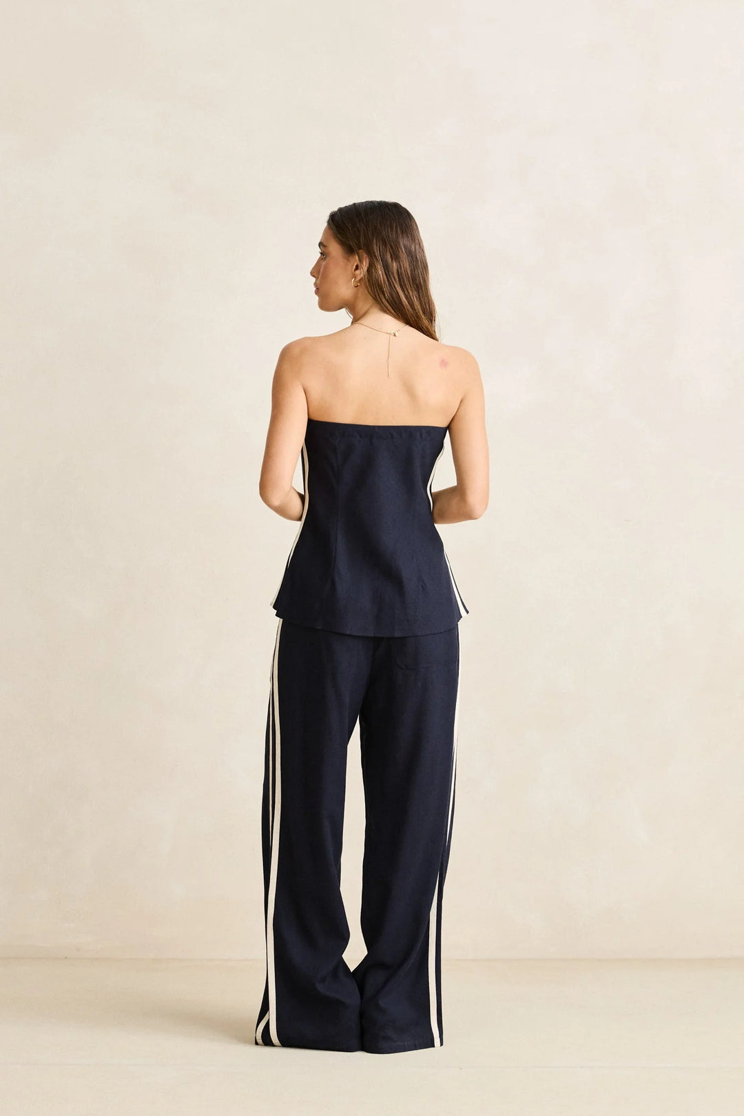 Rhythm Women's Contrast Linen Strapless Top - Ocean - Sun Diego Boardshop