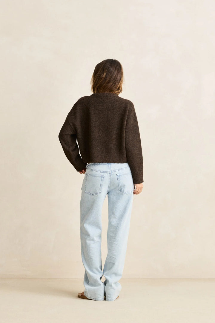 Rhythm Estelle Fluffy Knit Cardigan - Chocolate - Sun Diego Boardshop