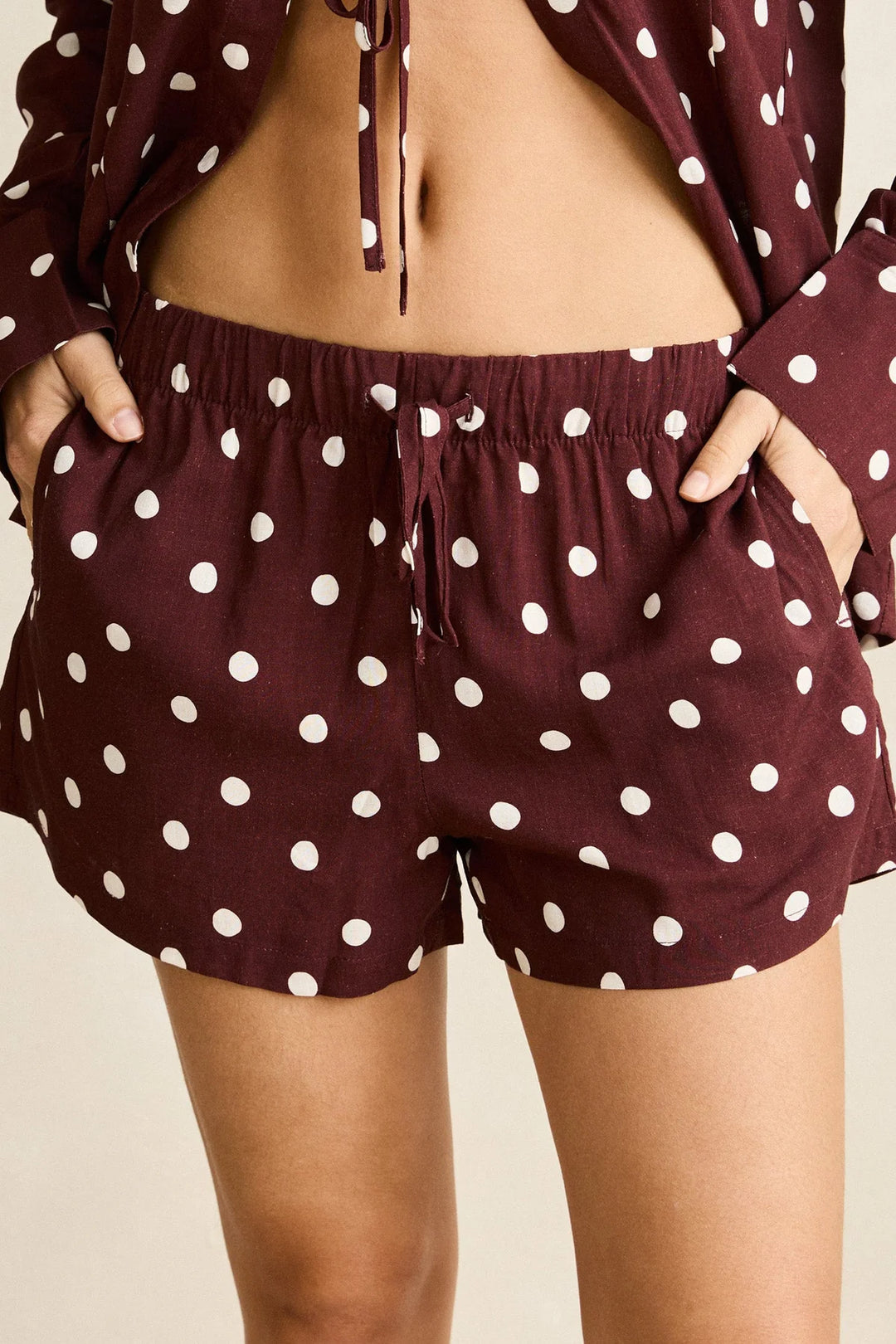 Rhythm Polka Dot Beach Short - Cafe - Sun Diego Boardshop