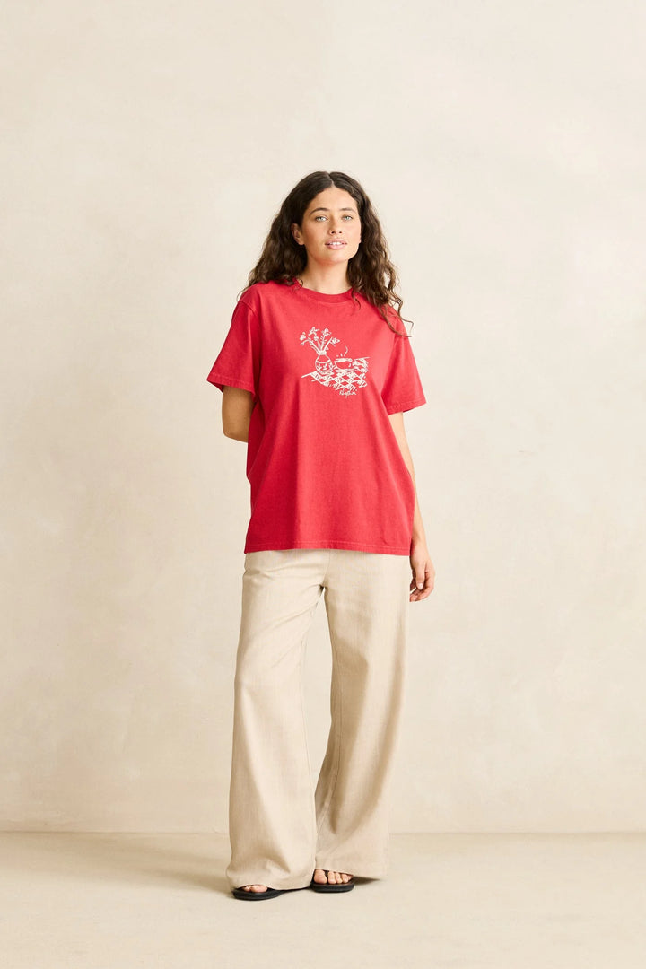 Rhythm Women's Simple Things Vintage Tee Washed Red - Washed Red - Sun Diego Boardshop