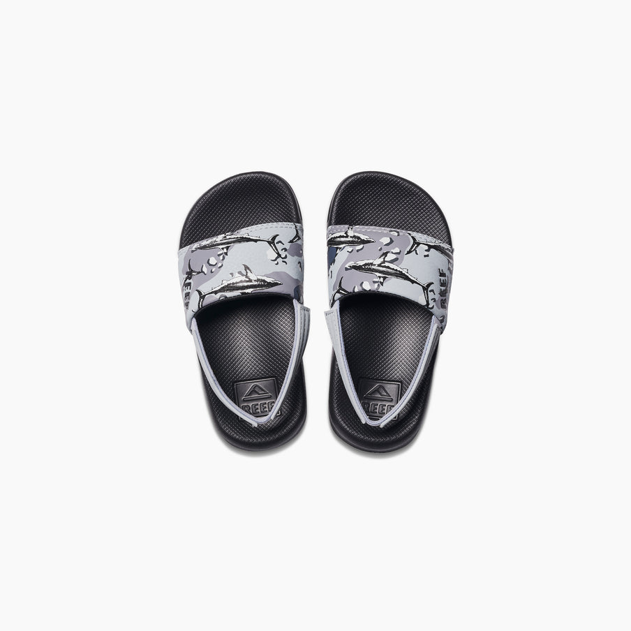 Reef Little Kids One Slide Sandals - GREY CAMO SHARK - Sun Diego Boardshop