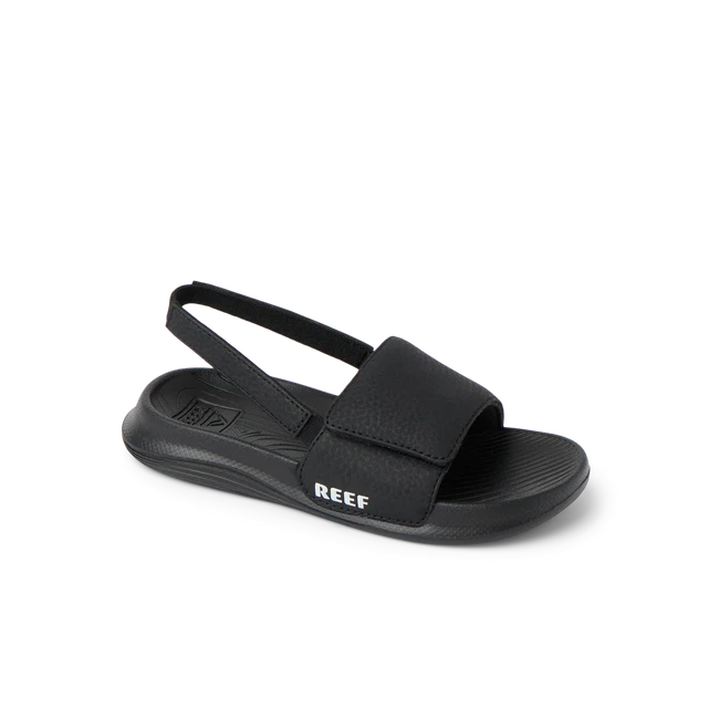 Reef Little Salty Slide Sandals - Black/White - Sun Diego Boardshop