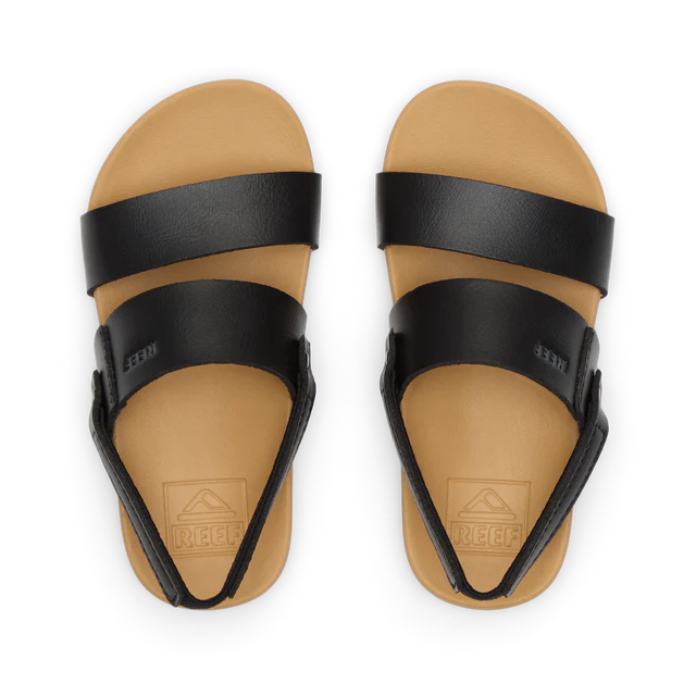 Reef Little Cushion Vista Sandals - Black/Tan - Sun Diego Boardshop