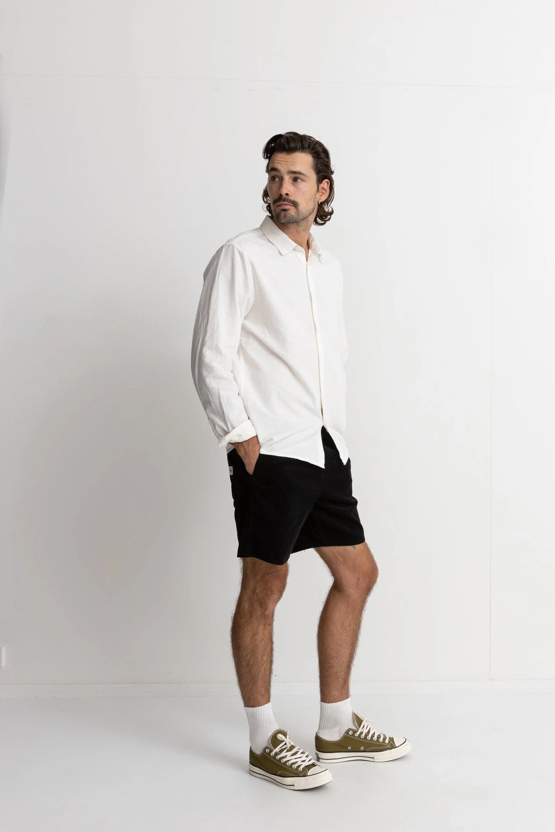Rhythm Men's Classic Cord Jam - Black