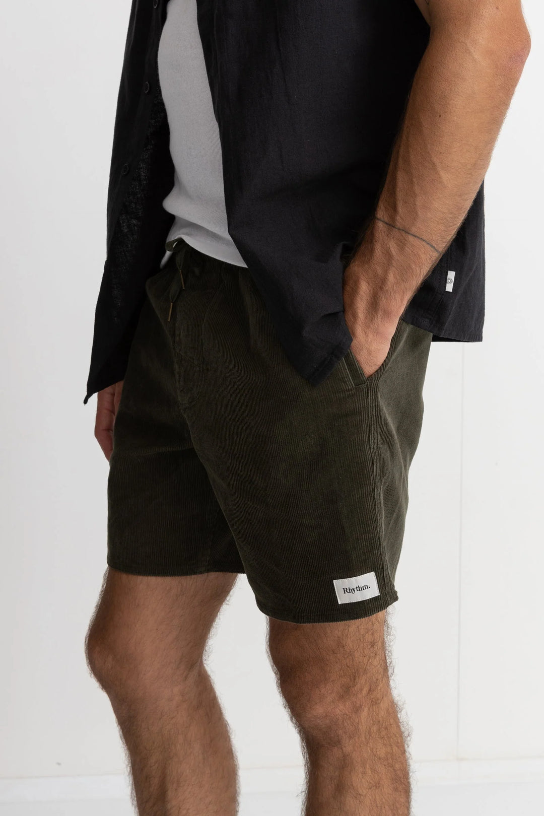 Rhythm Men's Classic Cord Jam - Olive