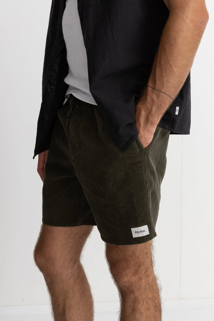 Rhythm Men's Classic Cord Jam - Olive