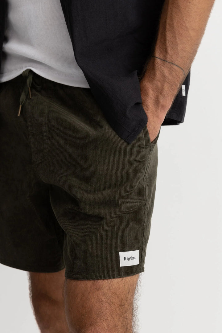 Rhythm Men's Classic Cord Jam - Olive
