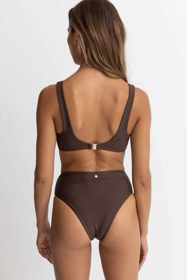 Rhythm Classic Crop Top - Chocolate - Sun Diego Boardshop
