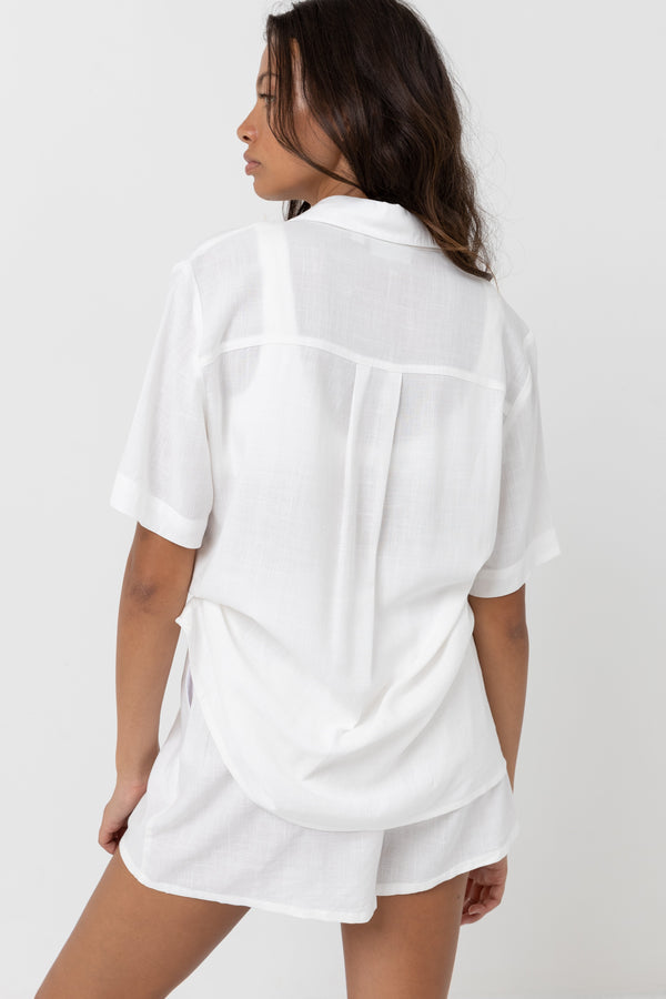 Rhythm Classic Lounge Shirt - White - Sun Diego Boardshop