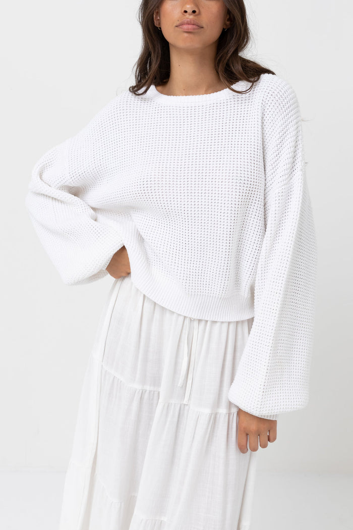 Rhythm Classic Knit Jumper - WHITE - Sun Diego Boardshop