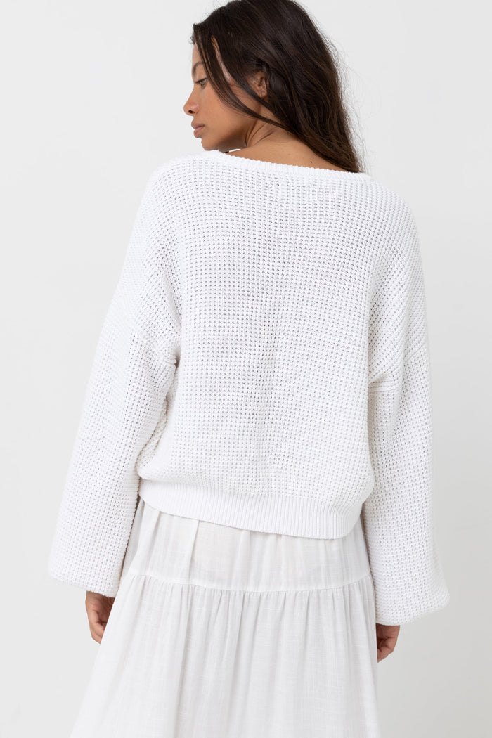 Rhythm Classic Knit Jumper - WHITE - Sun Diego Boardshop