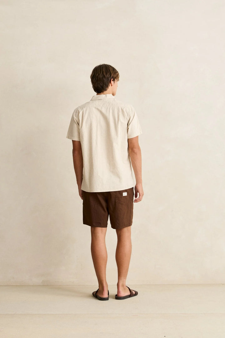 Rhythm Men's Classic Linen Jam - Chocolate - Sun Diego Boardshop