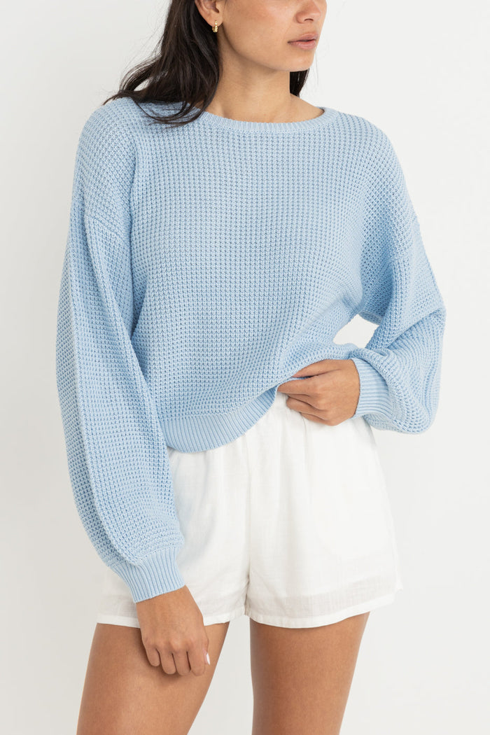 Rhythm Classic Knit Jumper - BLUE - Sun Diego Boardshop