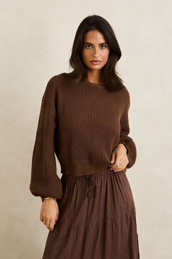 Rhythm Classic Knit Jumper - Chocolate - Sun Diego Boardshop