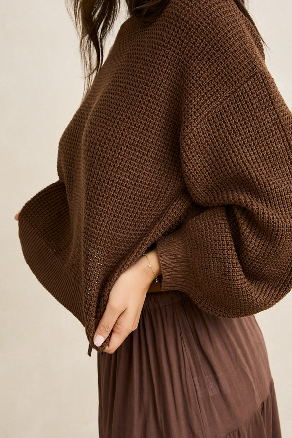 Rhythm Classic Knit Jumper - Chocolate