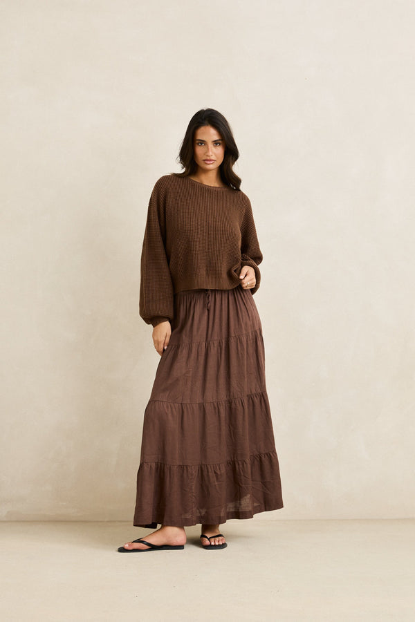 Rhythm Classic Knit Jumper - Chocolate